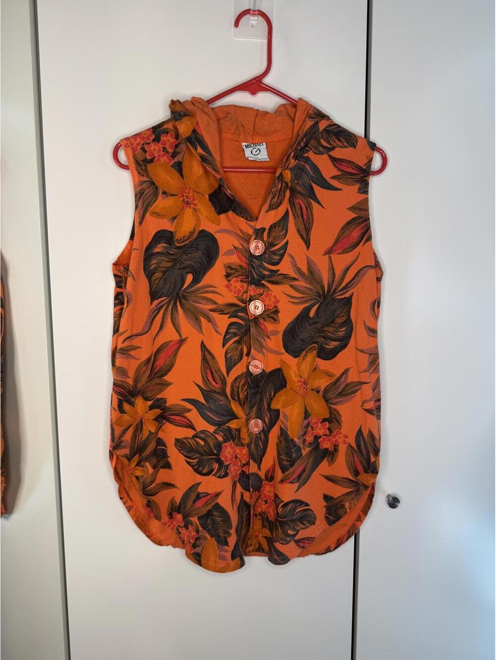 Vintage Michael Tropical Hooded Tank - Size S